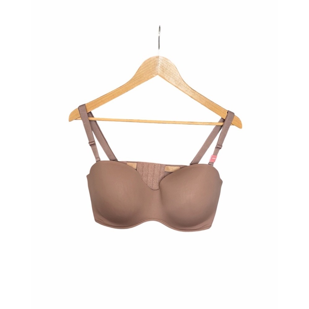 Cacique Boost Multi Way Strapless Bra 40DDD Taupe Brown Nude Convertible NEW